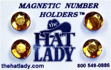 Golden Amber Number Magnets - Show Number Magnets