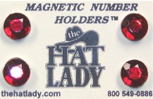 Ruby Red Number Magnets - Show Number Magnets