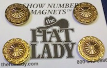 Large Brass Concho Number Magnets - Show Number Magnets