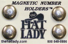 Nickel Concho Number Magnets - Show Number Magnets