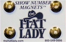 Brass Concho Number Magnets - Show Number Magnets