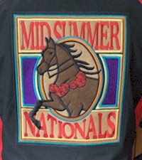 Mid Summer Nationals Red/Black Soft Shell Full Back Jacket. Ladies and Mens sizes! - 